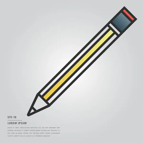 Tekst Ołówek Białym Tle — Zdjęcie stockowe