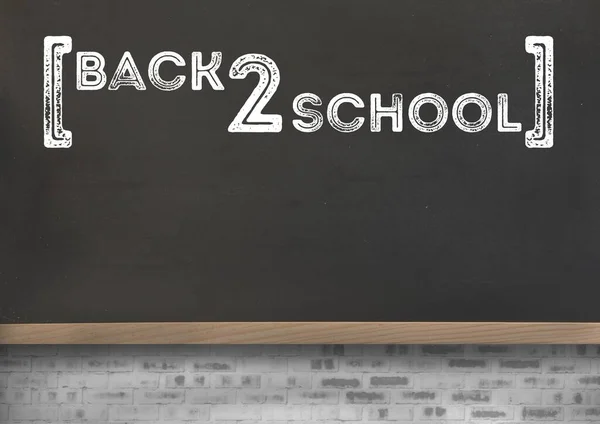 Back School Text Blackboard — Stock Photo, Image