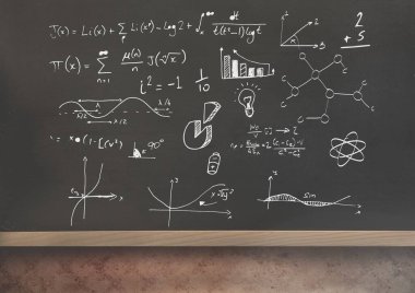 Matematik denklemler üzerinde yazı tahtası