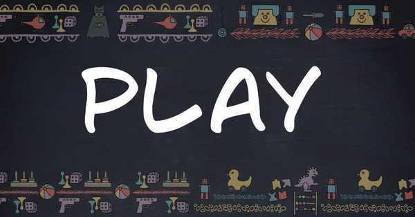 Jogar Texto Com Gráficos Brinquedo Quadro Negro — Fotografia de Stock