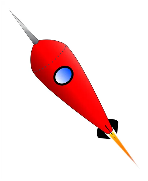 Fondo Rojo Cohete Espacial —  Fotos de Stock