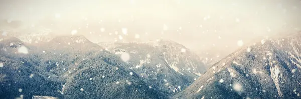 Belle Chaîne Montagnes Dans Station Ski — Photo