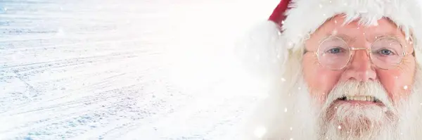 Papai Noel Inverno Com Neve — Fotografia de Stock