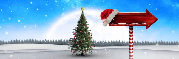 Schöner Festlicher Weihnachtsbaum Für Neujahr Oder Weihnachten — Stockfoto