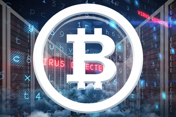 Композитне Зображення Символу Цифрової Криптовалюти Bitcoin — стокове фото
