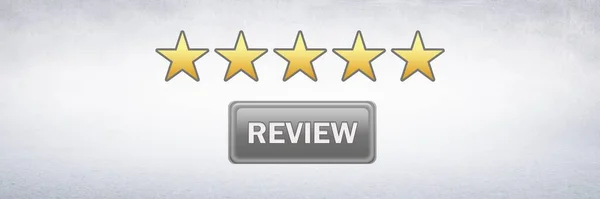 review button and ratings stars, colorful picture