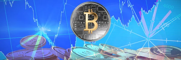 Composite Image Bitcoin — Stock Photo, Image