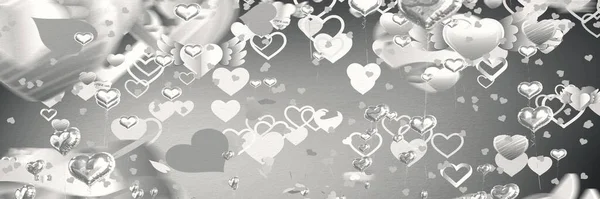 Padrão Cardíaco Dos Namorados Cinzentos — Fotografia de Stock