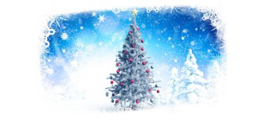 Yılbaşı için güzel bir Noel ağacı ya da Noel arkaplanı