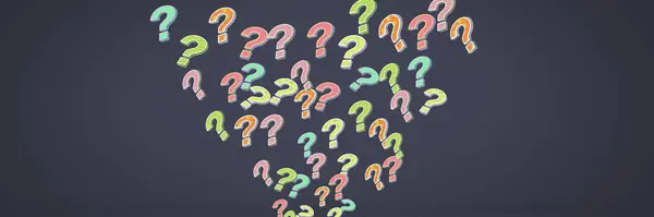 Colorful Funky Question Marks — Stock Photo, Image