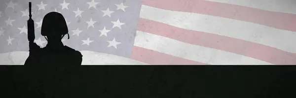 Composite Image American Flag — Stock Photo, Image