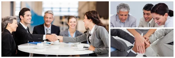 Collage Teamwork Business Meeting — Stockfoto