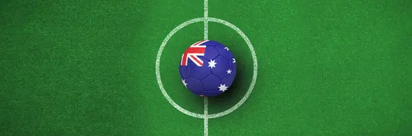 Imagen Compuesta Fútbol Colores Australia —  Fotos de Stock