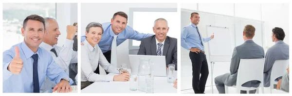Collage Teamwork Business Meeting — Stockfoto