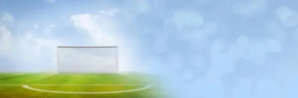 Football Goal Pitch Transition — Stock Photo, Image