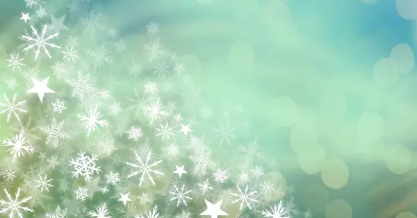 雪のクリスマスと新年のグリーティング カード — ストック写真