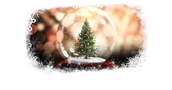 Vacker Festlig Julgran För Nytt Eller Jul Bakgrund — Stockfoto