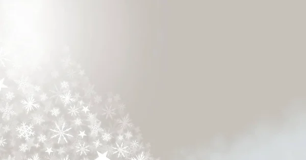 Fit Sexy Kerstman Met Sneeuwvlokken — Stockfoto