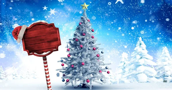 Árvore Natal Festiva Bonita Para Ano Novo Fundo Natal — Fotografia de Stock