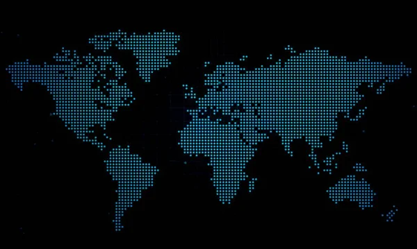 摘要世界地图新闻企业背景 商业数字网络演示 全球网络技术概念 — 图库照片