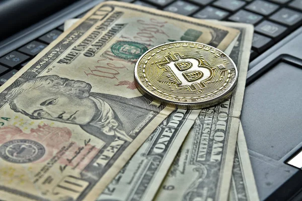 Bitcoin Münze Dollar — Stockfoto