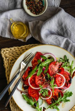 Arkaplanda sağlıklı yemek