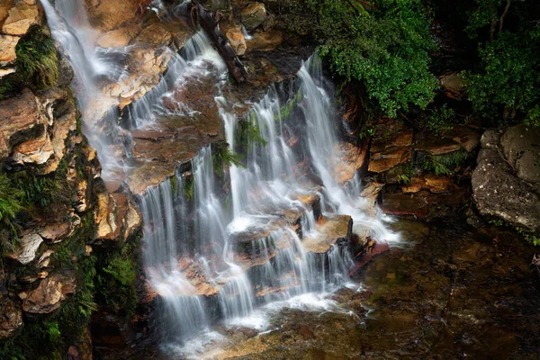 Cachoeira Caindo Vista Paisagem Fundo Papel Parede — Fotografia de Stock