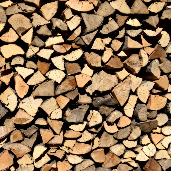 Stack Wooden Logs Natural Background — Stock Photo, Image