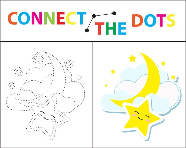 Children s educational game for motor skills. Connect the dots picture. For children of preschool age. Circle on the dotted line and paint. Coloring page. illustration