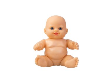 Beyaz arka planda çıplak bebek