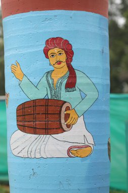 Hindistan Kırsal Sanatları sokaklarda çalışıyor.