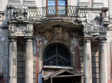 Eski balkon yakın çekim görüntüsü