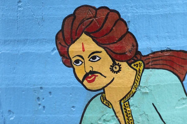 Indische Ländliche Kunst Auf Der Straße — Stockfoto