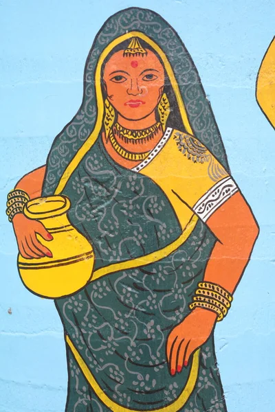Hindistan Kırsal Sanatları Sokaklarda Çalışıyor — Stok fotoğraf