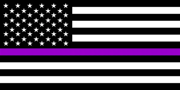 紫色细线旗 — 图库照片