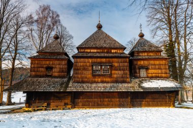 Smolnik Ortodoks Kilisesi. Karpat Dağları ve Bieszcz