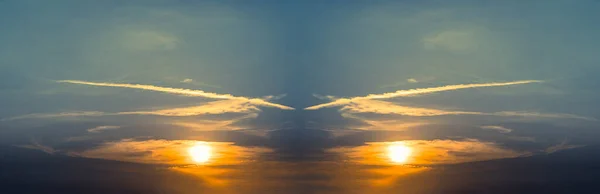Abstract Panoramic Sunset Twighlight Sky — Stock Photo, Image