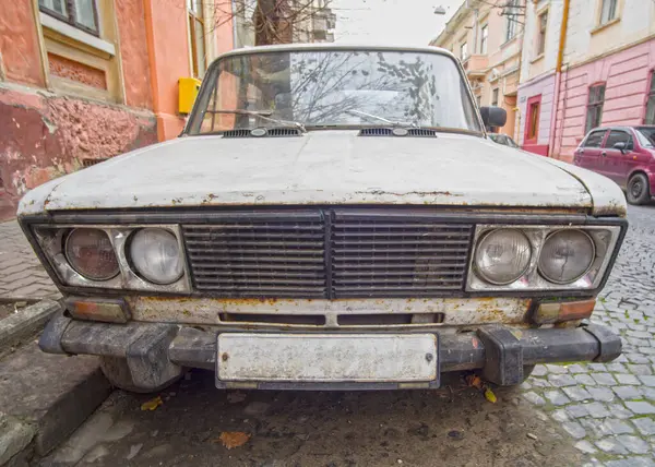 Старый Автомобиль Lada Видом Крупный План — стоковое фото