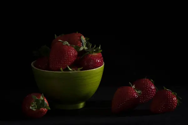 Vedere Atentă Căpșunilor Proaspete Delicioase — Fotografie, imagine de stoc