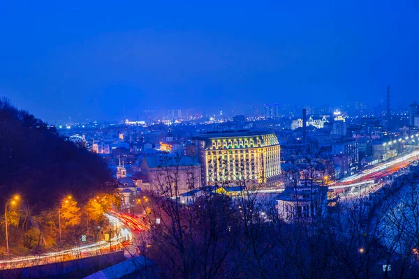 Night Panorama Kiev — Stock Photo, Image