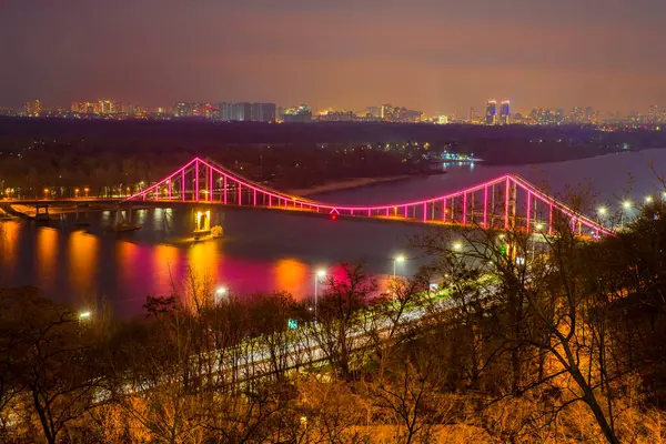 Colorful Night Kiev — Stock Photo, Image