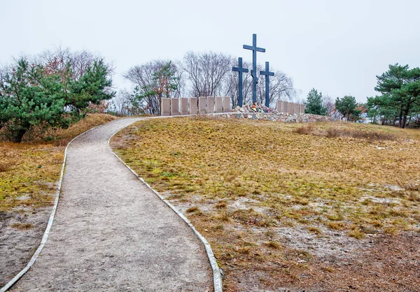 Three Stone Crosses Old Cemetery — Stock Photo, Image