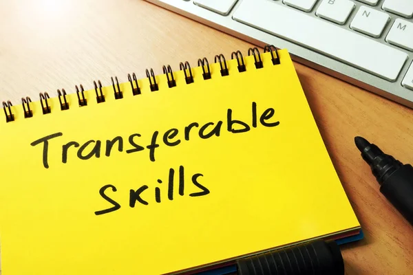 Transferable Skills Written Page Notepad — Foto Stock