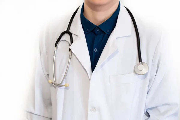 Beyaz Önlüklü Doktor — Stok fotoğraf