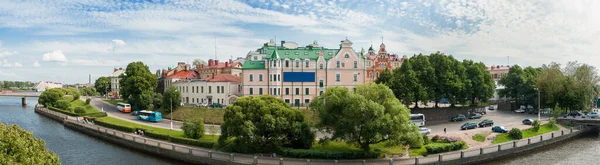 从观景台的维堡城堡 Olav 旧城的全景视图 俄罗斯 — 图库照片