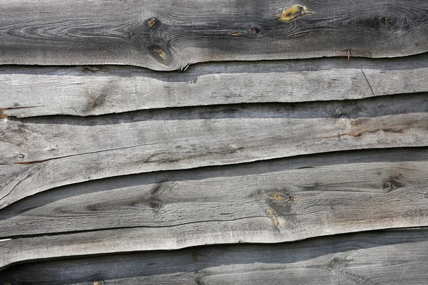 Egy Öreg Szürke Deszkákból Készült Fából Készült Kerítés — Stock Fotó