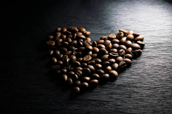 Corazón Hecho Granos Café —  Fotos de Stock