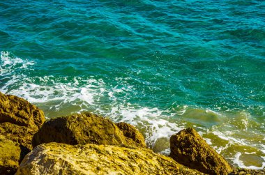 Deniz manzarası çok güzel. Doğa, seyahat arka planı