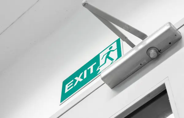 Label Exit Door Colorful Picture — Stock Photo, Image