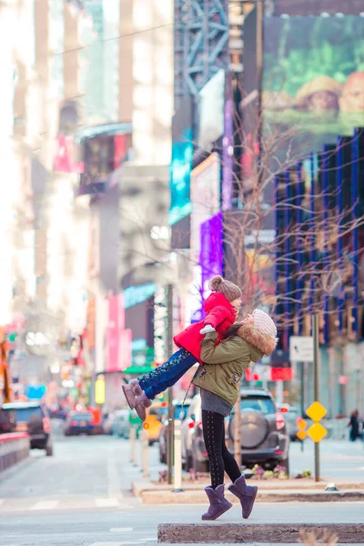 Glückliche Mutter Und Kleines Mädchen Manhattan New York City New — Stockfoto